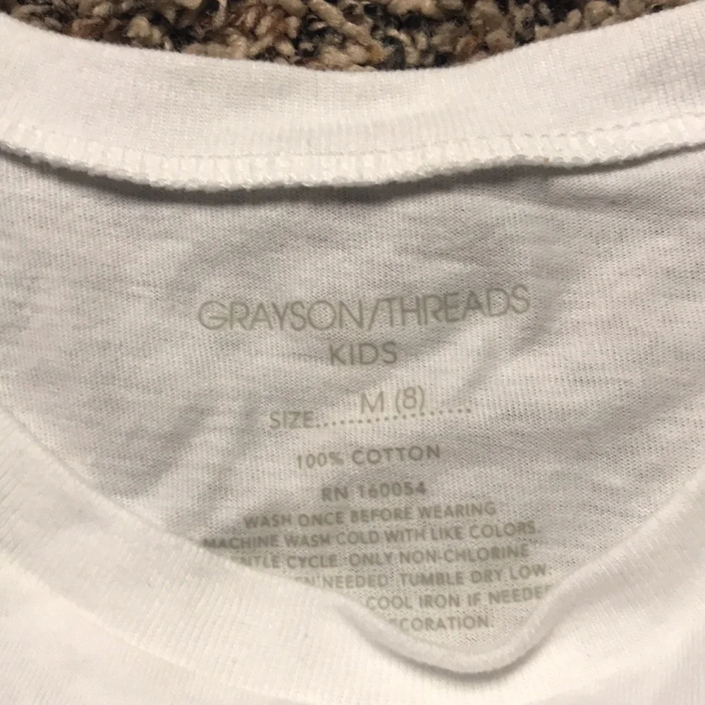 Grayson/Threads Kids 🐠 Happy Kiddo White T-Shirt Size 8 | NWT - Picture 2 of 2